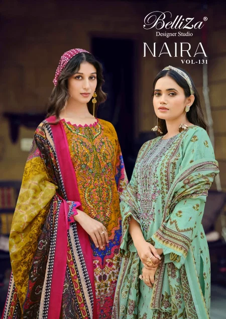 Naira Vol 131 By Belliza Pure Cotton Digital Dress Material Exporters In India